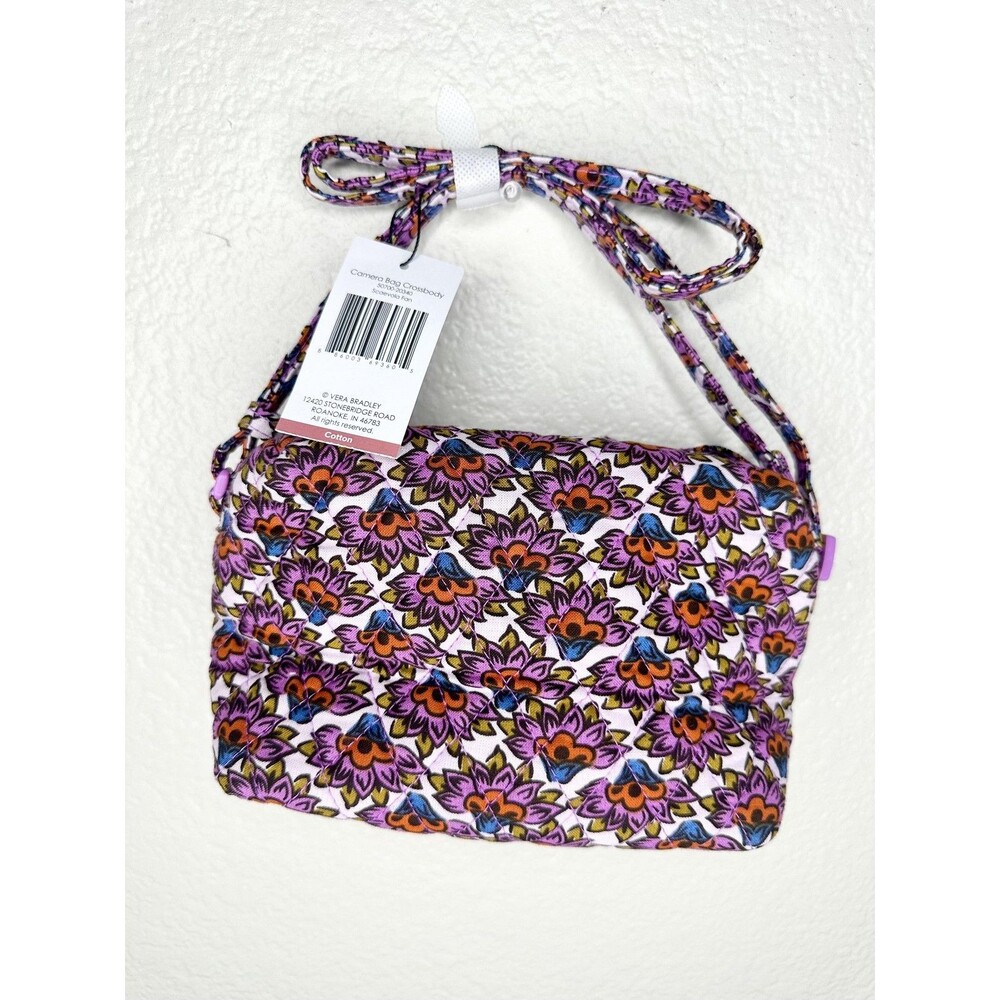 Vera Bradley Camera Bag Crossbody Floral Padded Multicolor Shoulder New - Picture 2 of 4